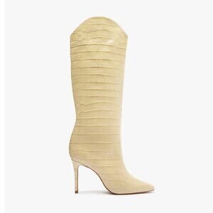 Schutz Maryana Wide Cream boots